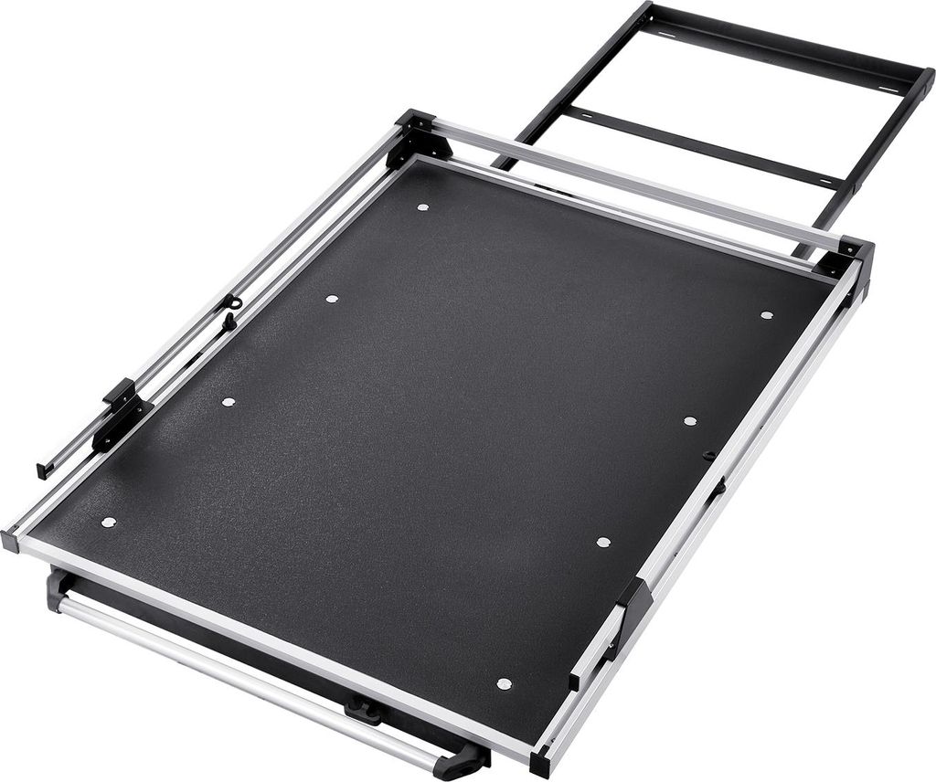 SucceBuy Ausziehbarer Ladeflächen-Organizer (1727 x 1220 mm) mit 453,6 kg Tragkraft & 6 verstellbaren Ringen zur Sicherung, ausziehbare Schublade ...