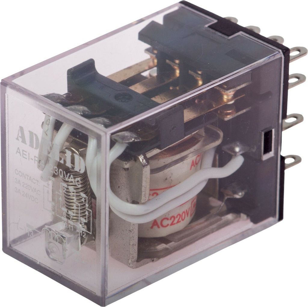 Relais Miniatur-Relais Finder 230V AC 5A 4 Wechsler 14 Pins für DIN-Schienenmontage