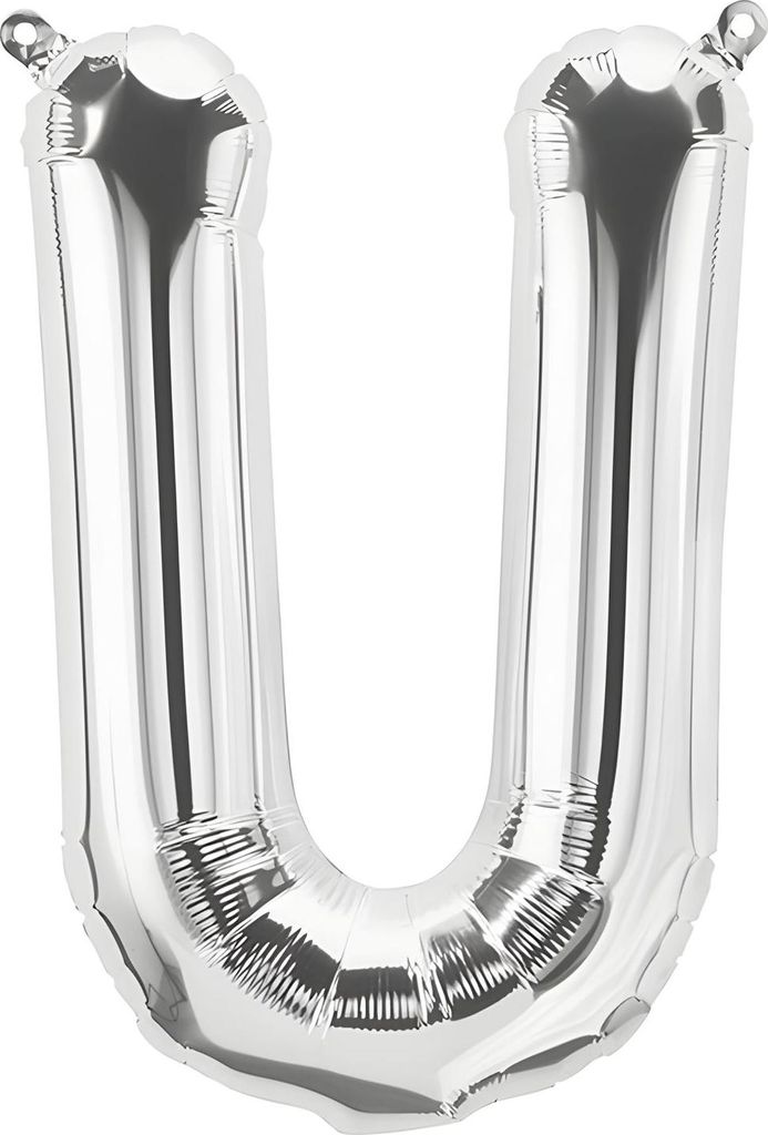 Palloncino in foil con lettera U, argento, 80 cm circa, da Immagine del prodotto 