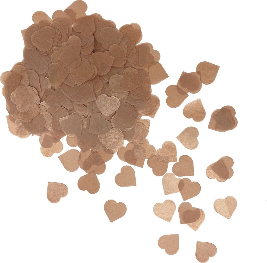 Oblique Unique Papier Herz Konfetti 1000 Stk Herzen Tischdeko Streu Deko für Valentinstag JGA Hochzeit Liebe - bronze
