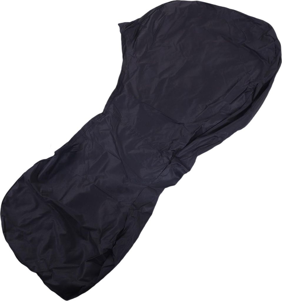 Komplette Außenbordmotor-Abdeckung, wasserdicht, strapazierfähig, lichtbeständig, 600D Oxford-Gewebe, für Boot, Schwarz, 100–140 PS