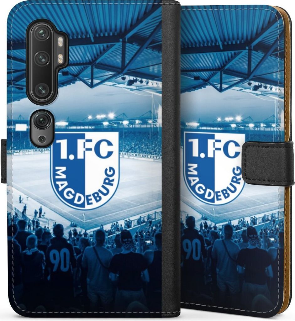 DeinDesign Klapphülle für Xiaomi Mi Note 10 Pro Handytasche Lederhülle Tasche Stadion 1. FC Magdeburg 1. FCM