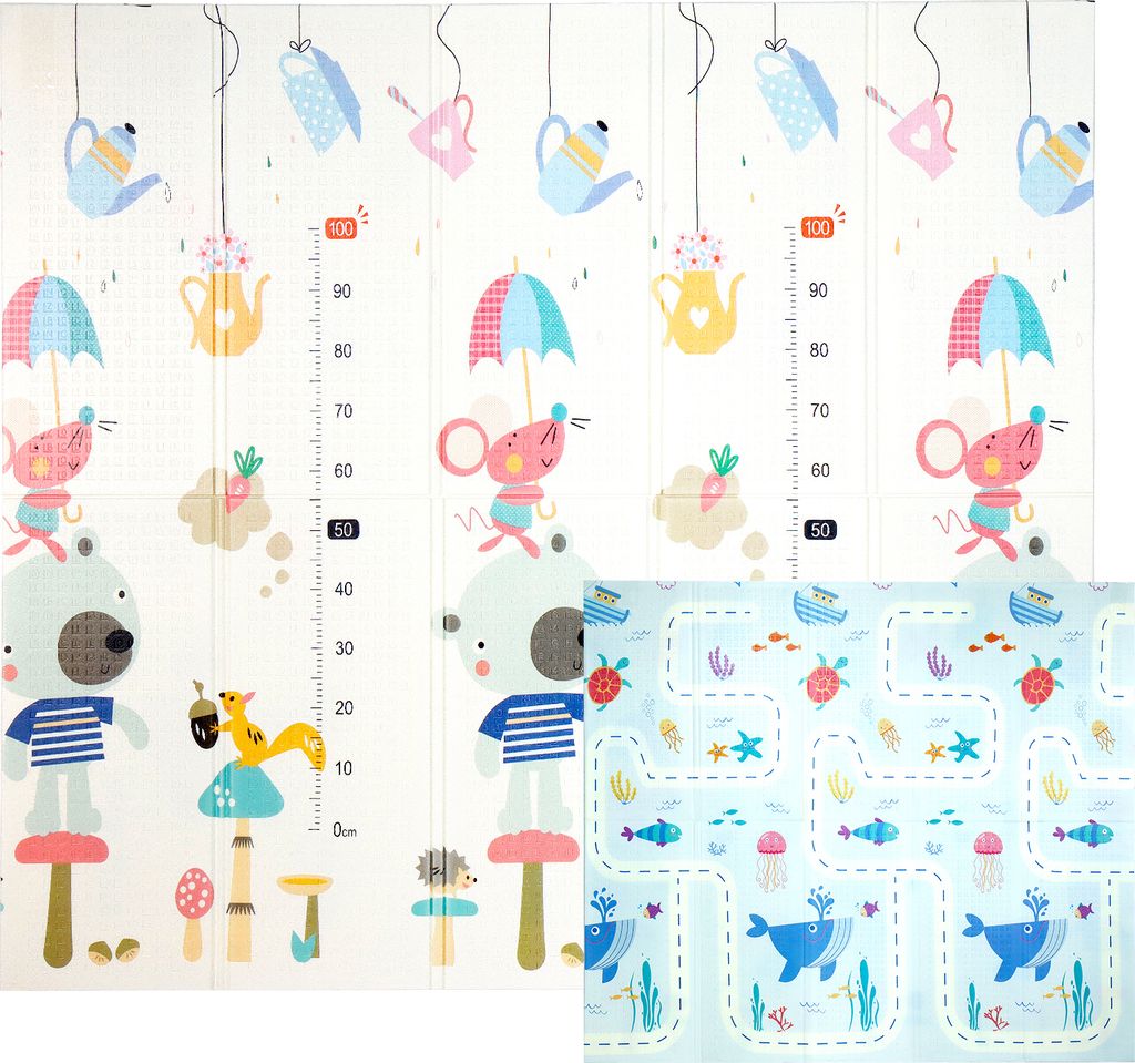 CCLIFE Baby Spielmatte Krabbelmatte 196x176x1cm, Produktbild 