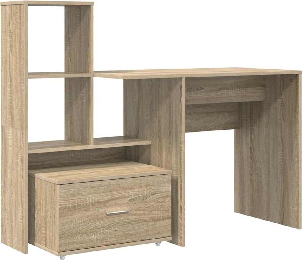 vidaXL Schreibtisch Sonoma-Eiche 131,5 x 50 x 106,5 cm Holzwerkstoff