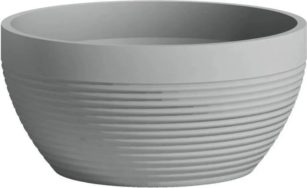 Jardinière Garden ID Grise 35x16cm - Bac à fleurs pour balcon et terrasse