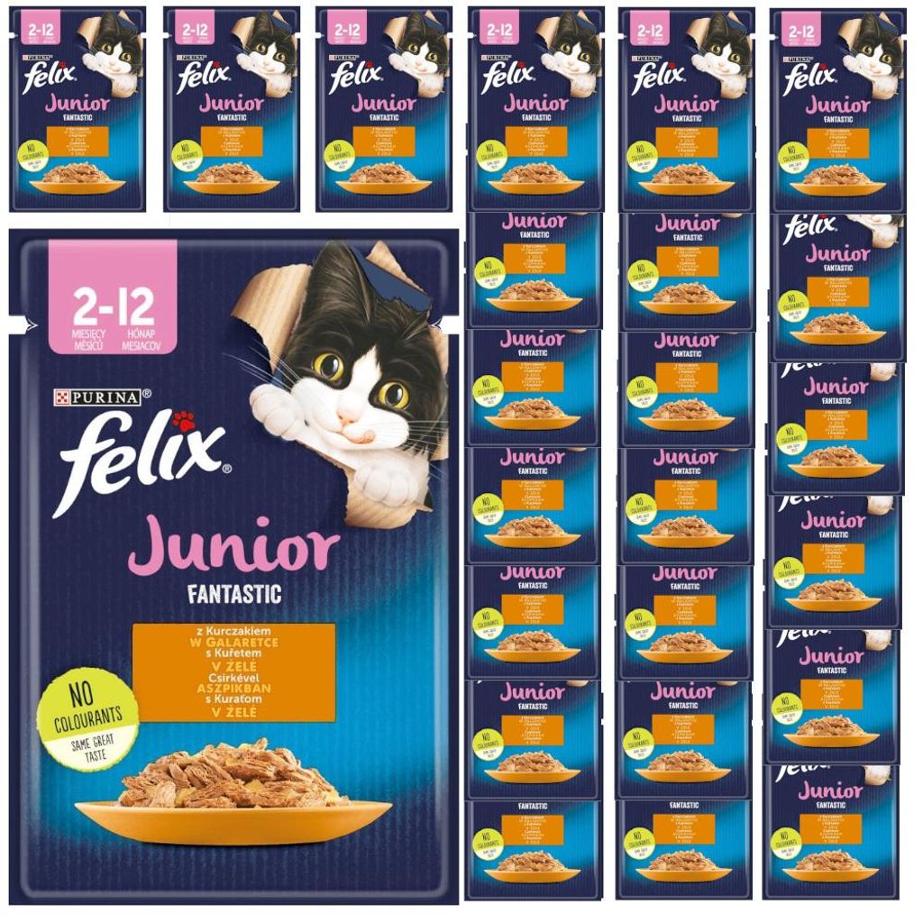 Felix Fantastic Junior Karma Dla Kociąt Kurczak W Galaretce Zdjęcie produktu 