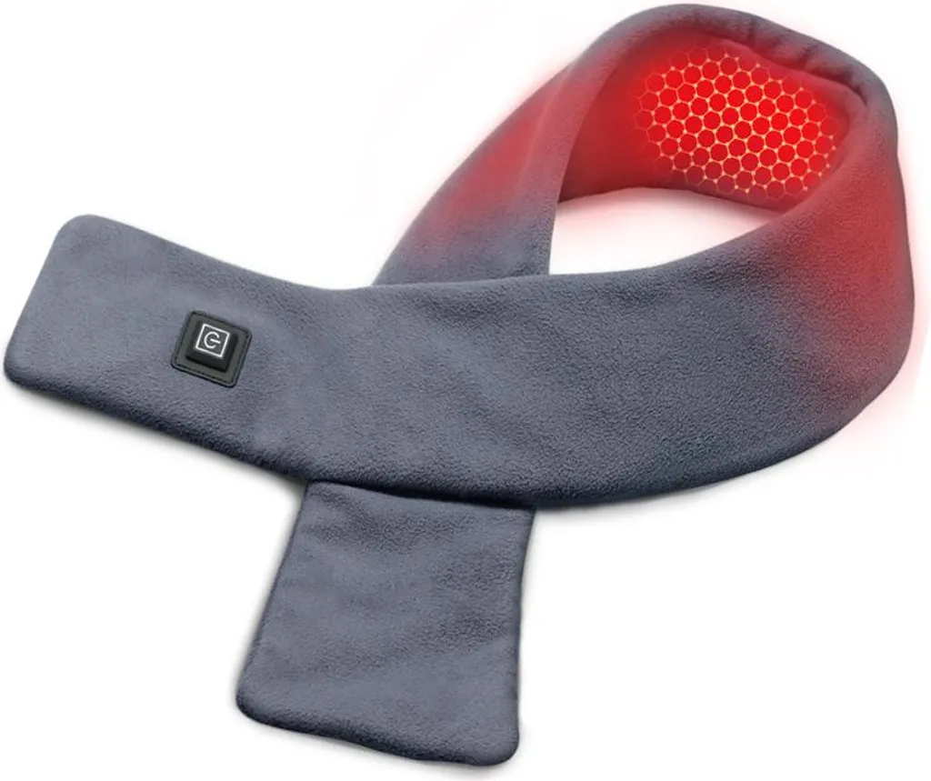 INF Écharpe Chauffante USB Grise - Chauffe-Cou Électrique Réglable