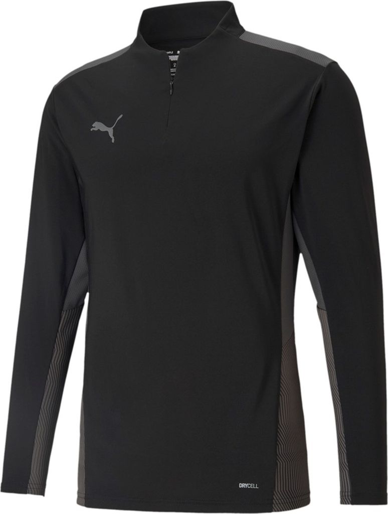 Puma teamCUP 1/4 Zip Top Herren schwarz dunkelgrau M