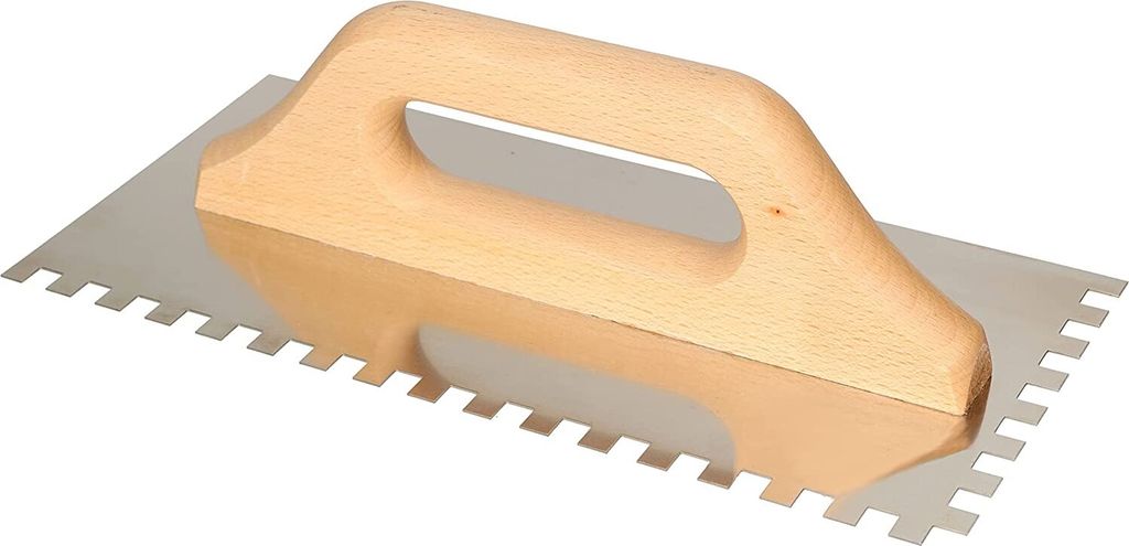 KOTARBAU Edelstahl 280 x 130mm Zahnkelle 8x8 mm mit Holzgriff