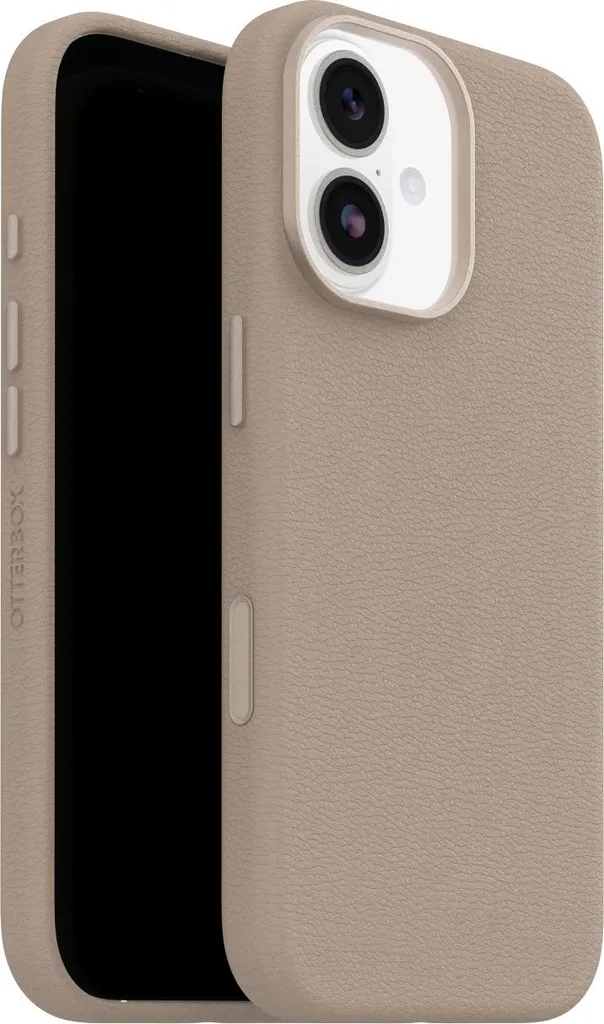 Custodia OtterBox Symmetry iPhone 16 Pelle Cactus Grigio Chiaro MagSafe