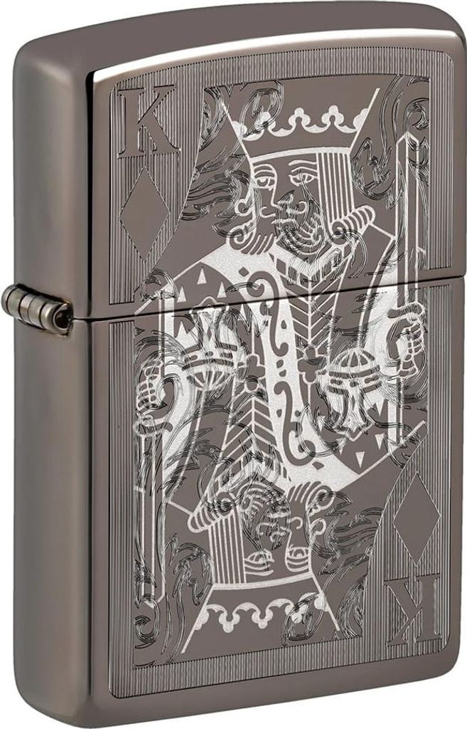 Zippo Benzin-Feuerzeug Black Ice Kings of Diamonds 2, 600075864 unbefüllt