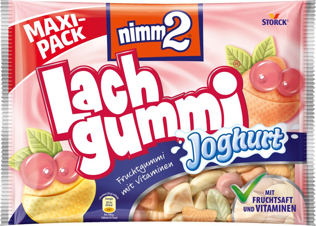 nimm2 Lachgummi Maxi-Pack Joghurt 376g Produktbild 