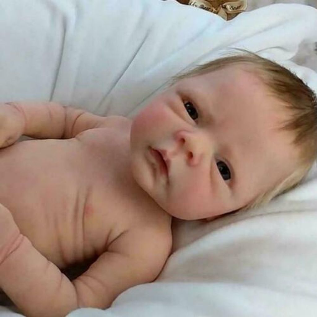 55cm Reborn Baby Puppe Lebensecht Handgefertigt Weich Silikon-Vinyl Junge Heiß 