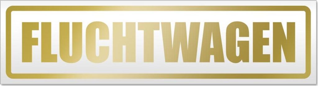 Fluchtwagen Magnetschild Schild magnetisch