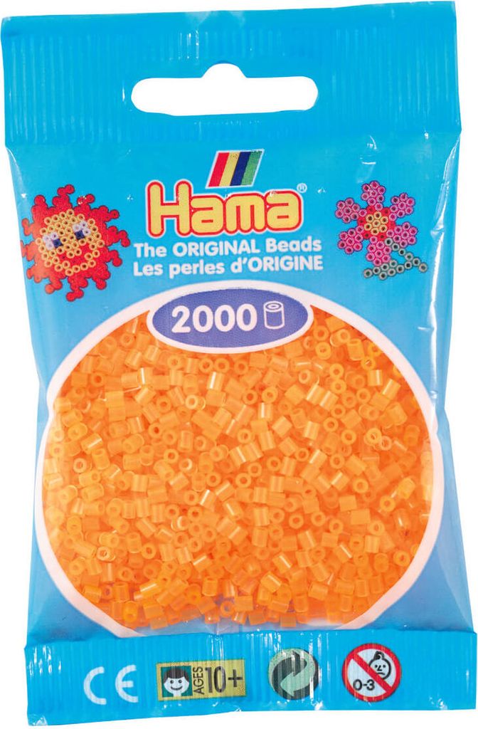 HAMA 501-38 Mini Perlen im Beutel- Neon-Orange Produktbild 