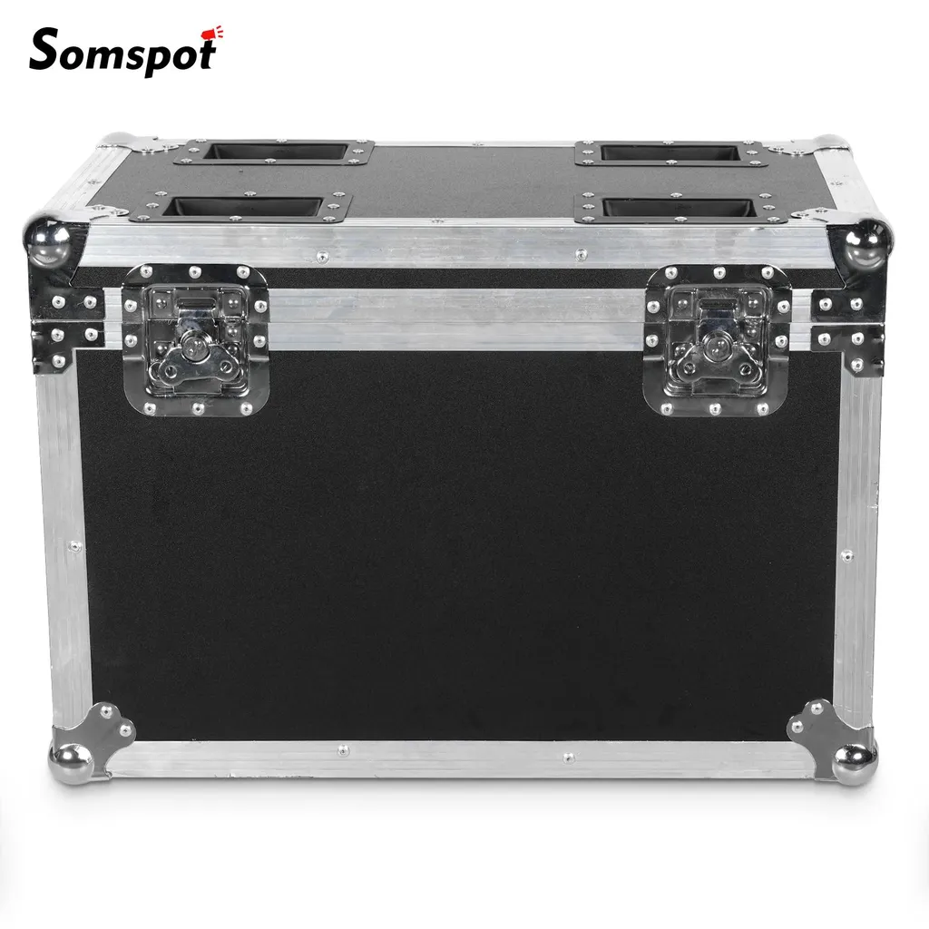Coffre de transport pour éclairage LED - Flightcase robuste noir rigide