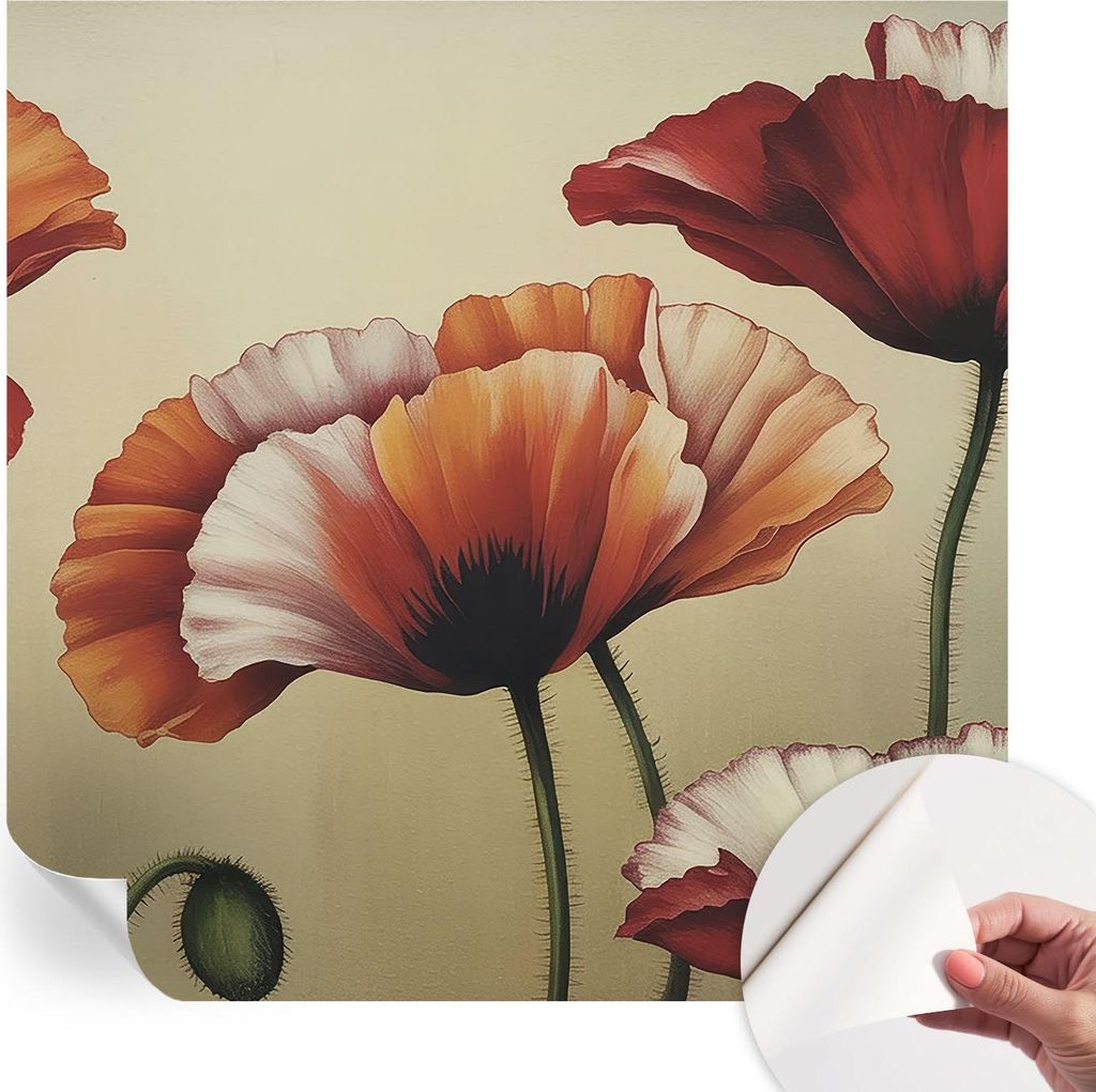 Selbstklebende Wandtapete - Dekorative Tapete für Wohnzimmer - Klebefolie für Wandbilder - Tapetenfolie für Wanddekoration - 250x250 cm - Fröhl...