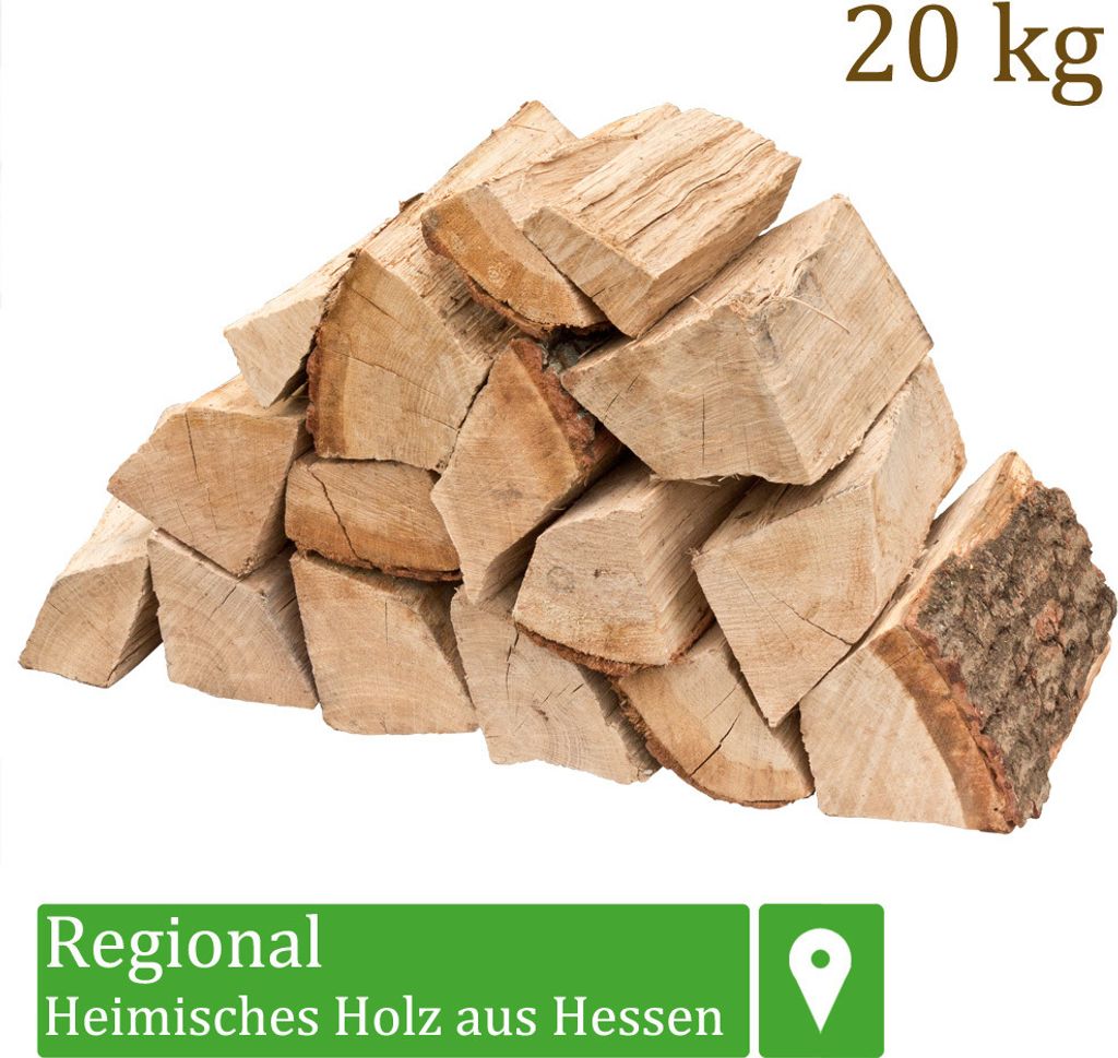 Brennholz Kaminholz Holz Eiche 20 kg Für Ofen und Kamin Produktbild 