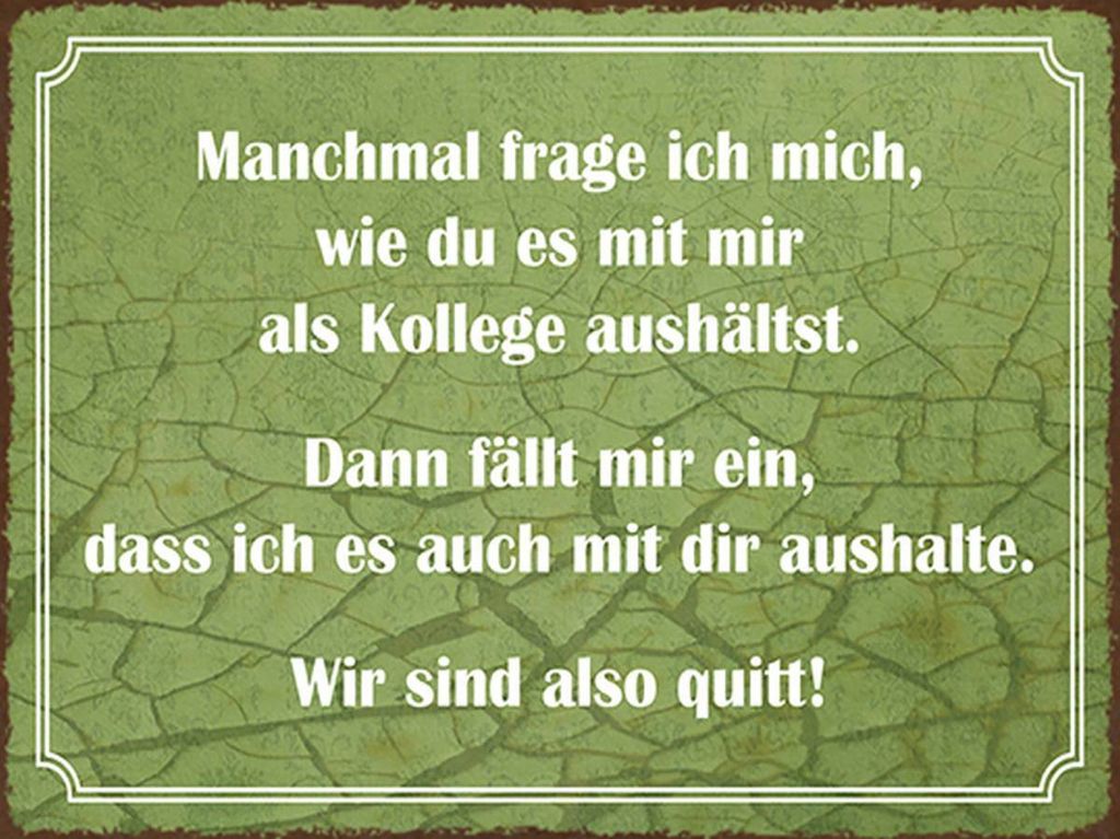 vianmo Holzschild 30x40 cm wie du mit mir als Kollege