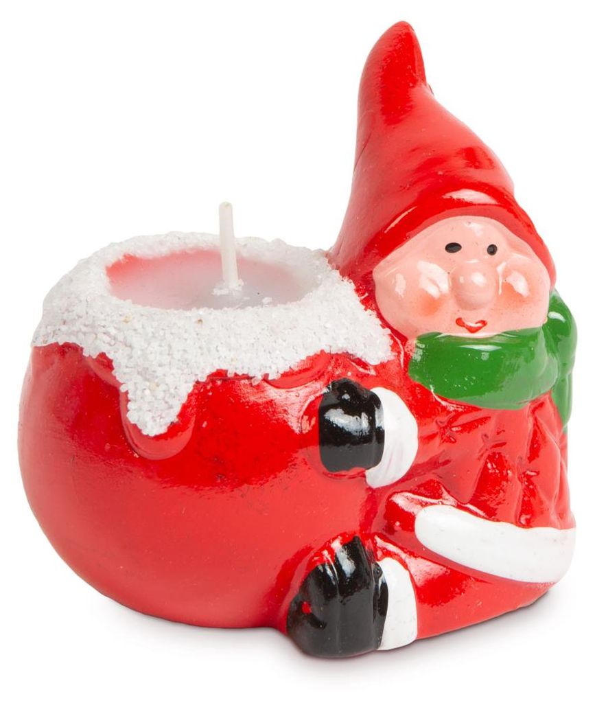 Svícenka na vánoční stromek - skřítka - 8,5 x 6,6 x 8 cm Obrázek produktu 