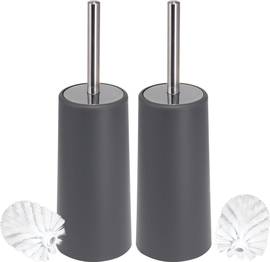 bremermann WC-Bürste Kunststoff 2er Set, grau Produktbild 