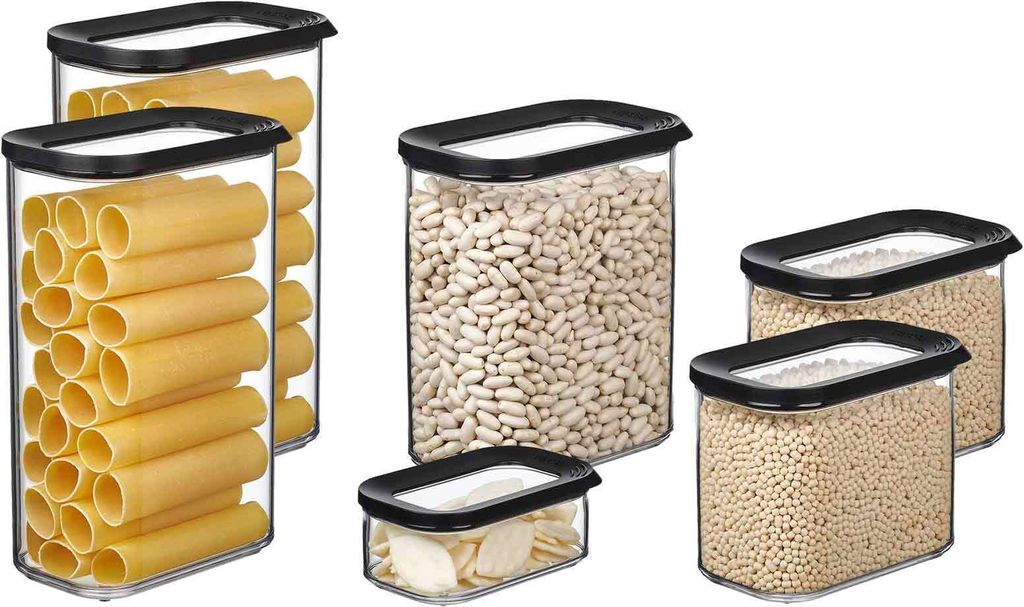 Mepal MODULA Vorratsdosen Set 6-teilig schwarz