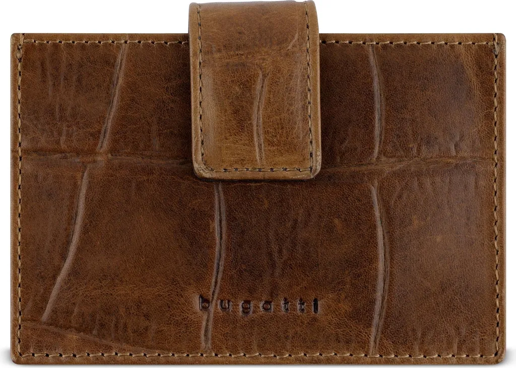 bugatti Nevio Slim Card Holder Cognac | Porta Carte RFID in Pelle
