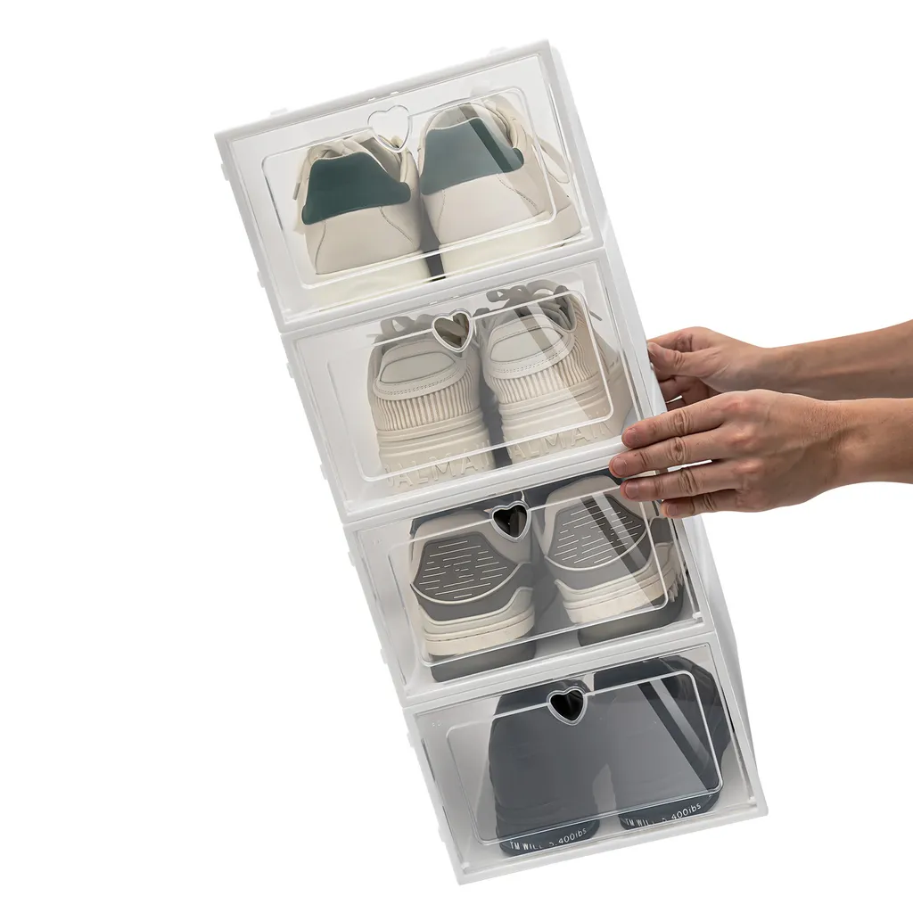 Boîte de Rangement Chaussures Transparente et Empilable - Set de 20 - 3