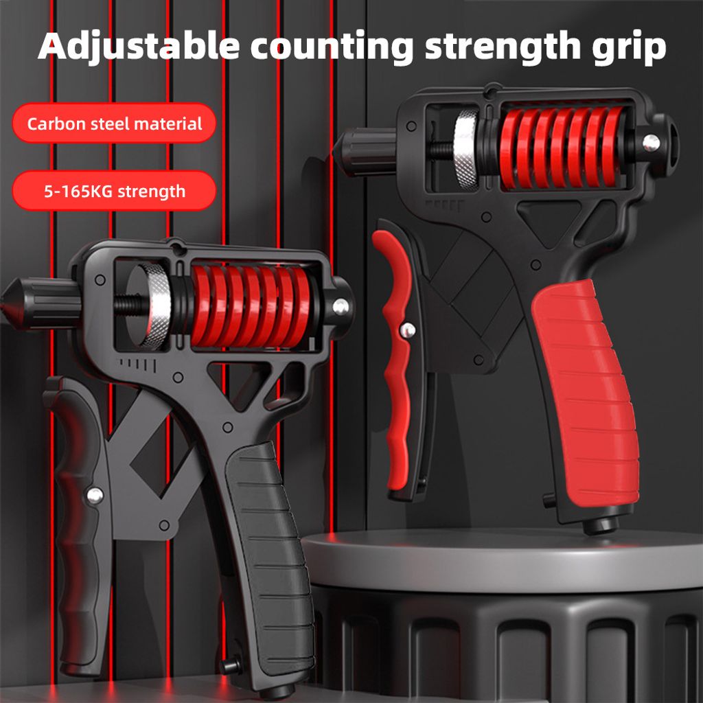 Einstellbarer Griffkrafttrainer, Handgriffverst?rker mit ergonomischem, rutschfestem Griff und verdicktem Doppelfederdesign, Widerstand von 5 bis 1...