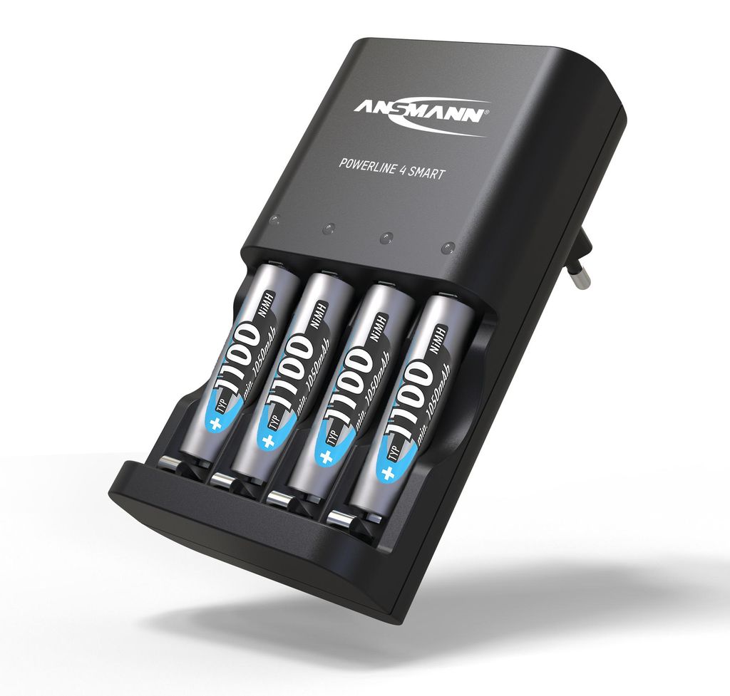 ANSMANN Akku Ladegerät für 1-4 AA und AAA Akkus inkl. 4x Produktbild 