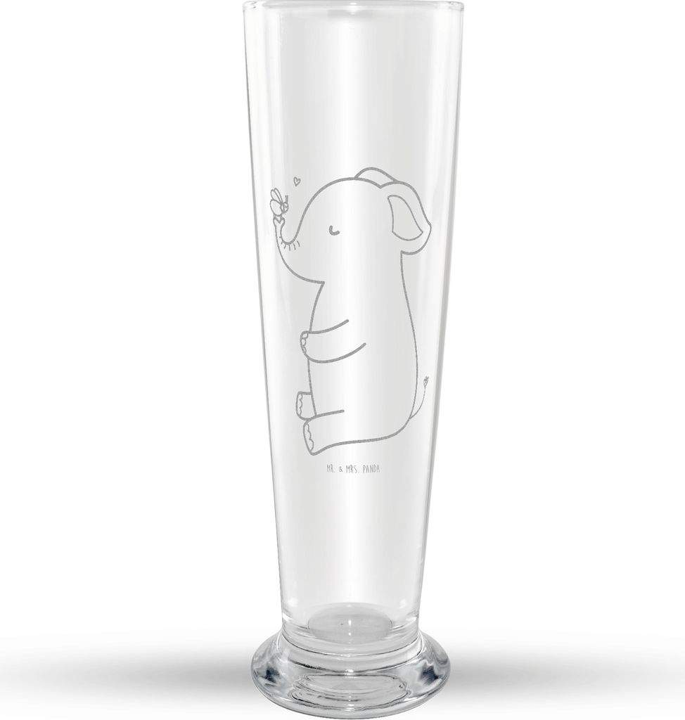 Mr. & Mrs. Panda Bierglas Elefant Biene - Transparent - Geschenk, Weißbierglas, Lustige Sprüche, Liebesbeweis, Bier Glas, Mr Mrs Weizenglas, Weiz...