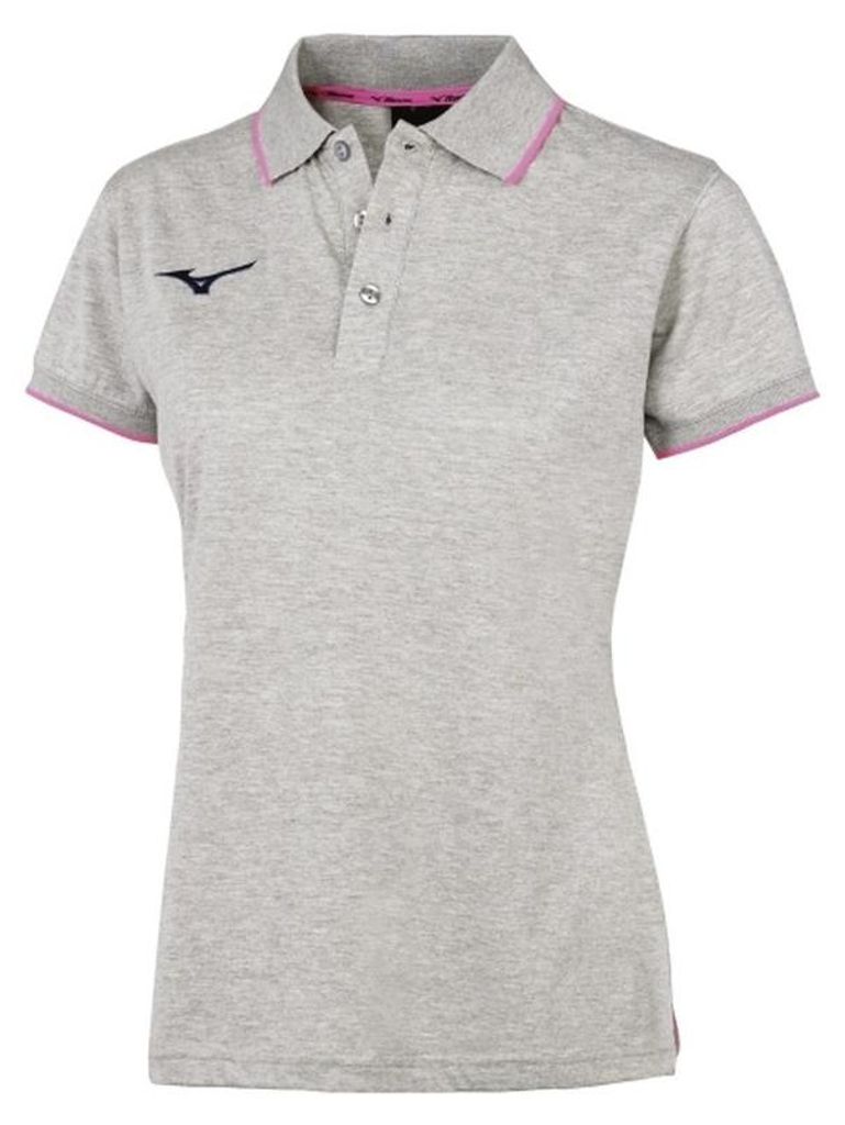 MIZUNO Mizuno Polo / Heather Grey/PinkFuo / 3XL