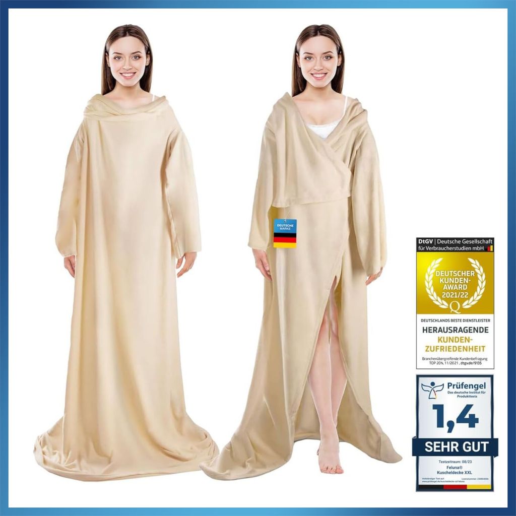 Ärmeldecke in XXL - Beige Produktbild 1