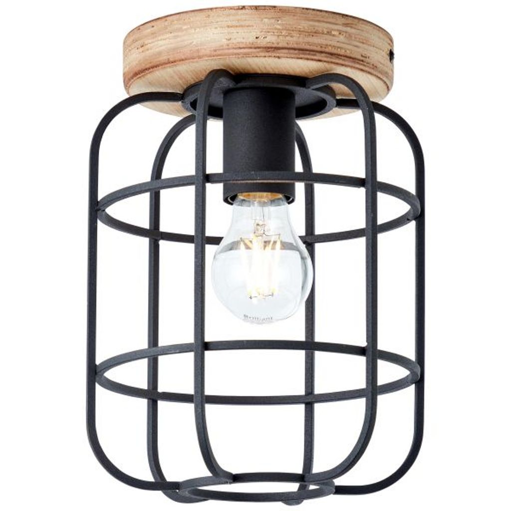 Brilliant Gwen Deckenleuchte 1flg antik holz schwarz korund Produktbild 