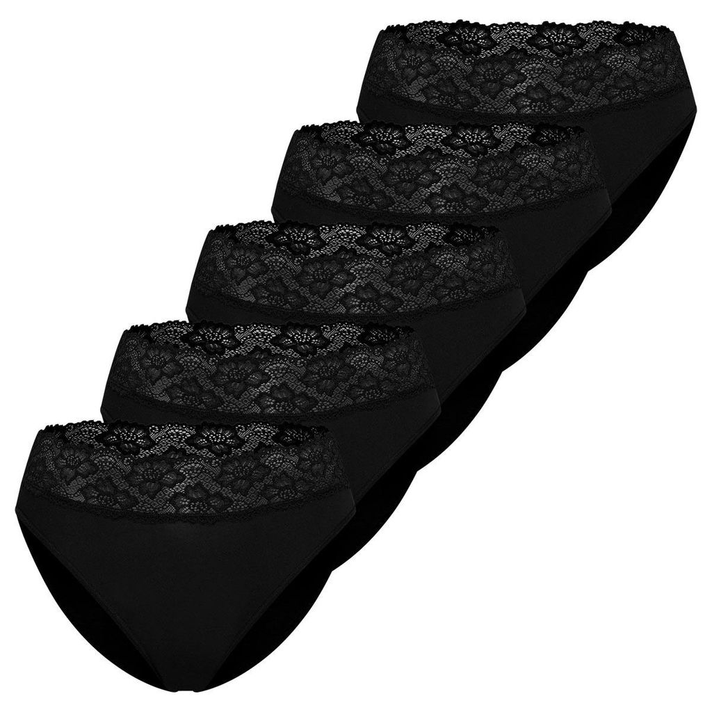 Nina von C. 5er Pack Slipboutique Jazz Pants Mit breitem Spitzenbund, Weiches, atmungsaktives Material, Hüftiger Sitz und Po bedeckend