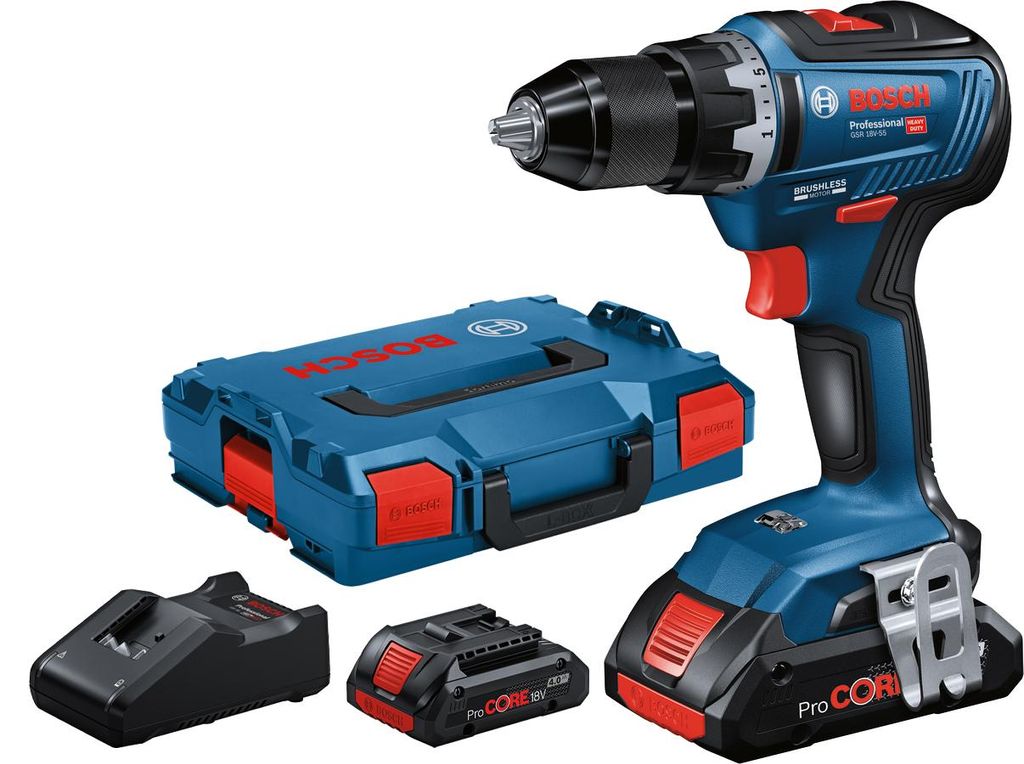 Perceuse-visseuse 18V GSR 18V-55 Professional + 2 batteries Image du produit 