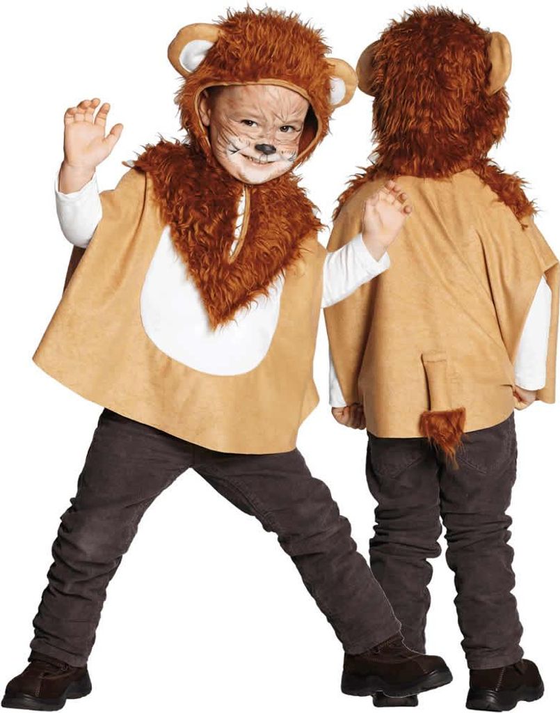 Löwe Cape Löwencape Umhang Kinder Karneval Fasching Kostüm Produktbild 