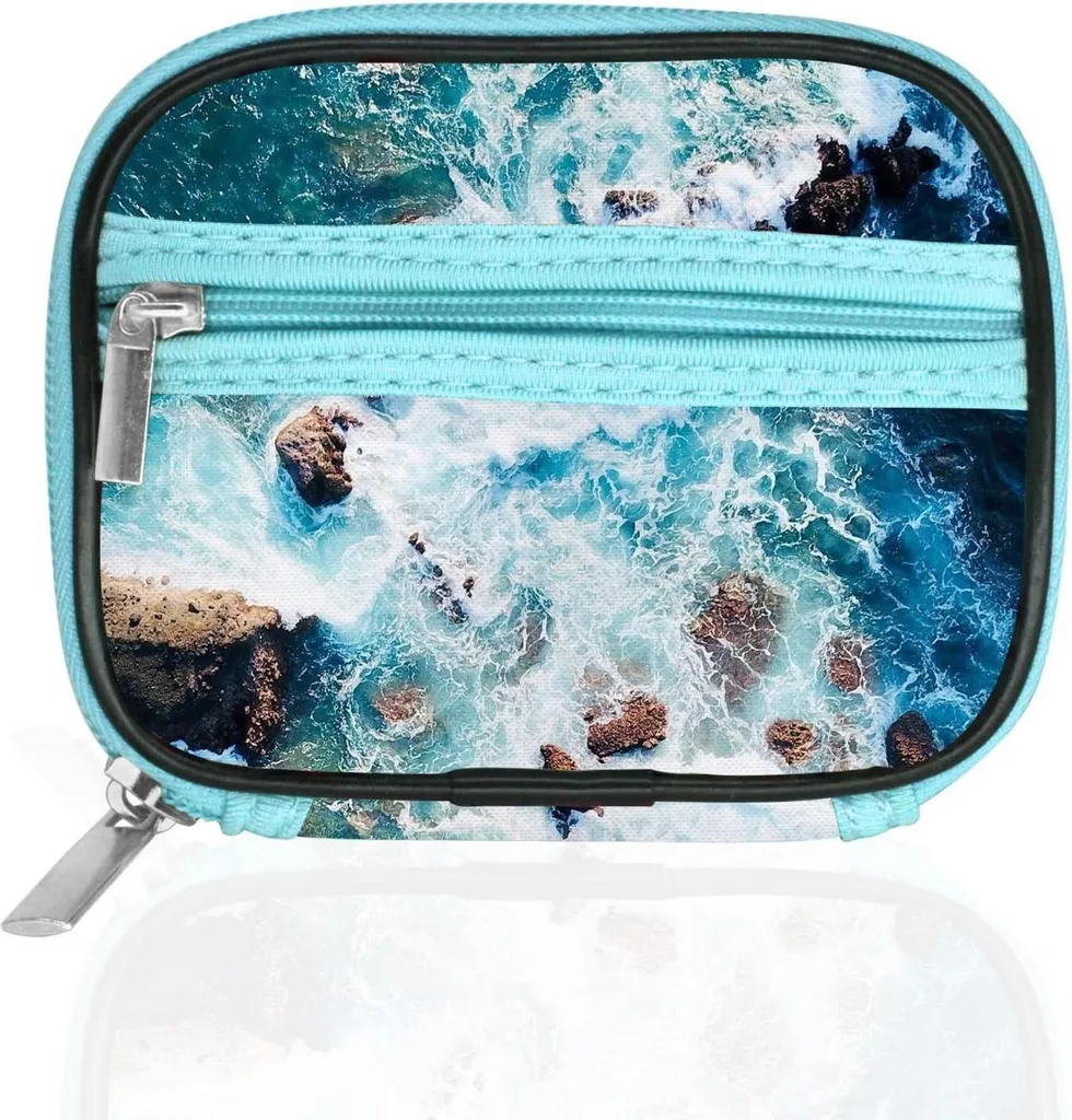 Pilulier Hebdomadaire Serfeymi Bleu avec Étui de Protection Zippé