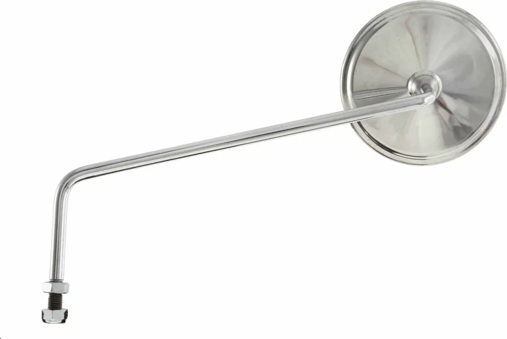 Rétroviseur moto rond droit inox 115mm BUMM pour guidon filetage M10