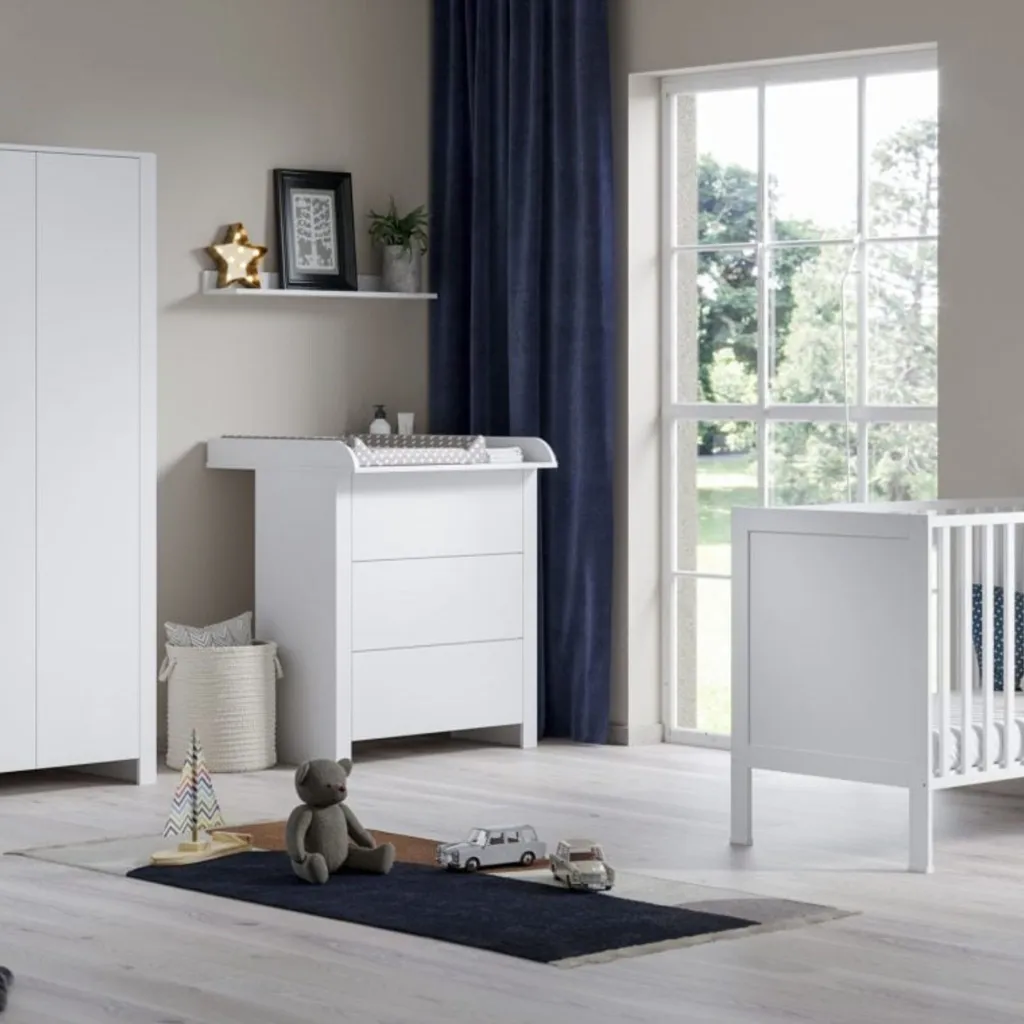 Commode à langer ATB 101 x 85 x 75 cm avec tiroirs pour chambre bébé - 5