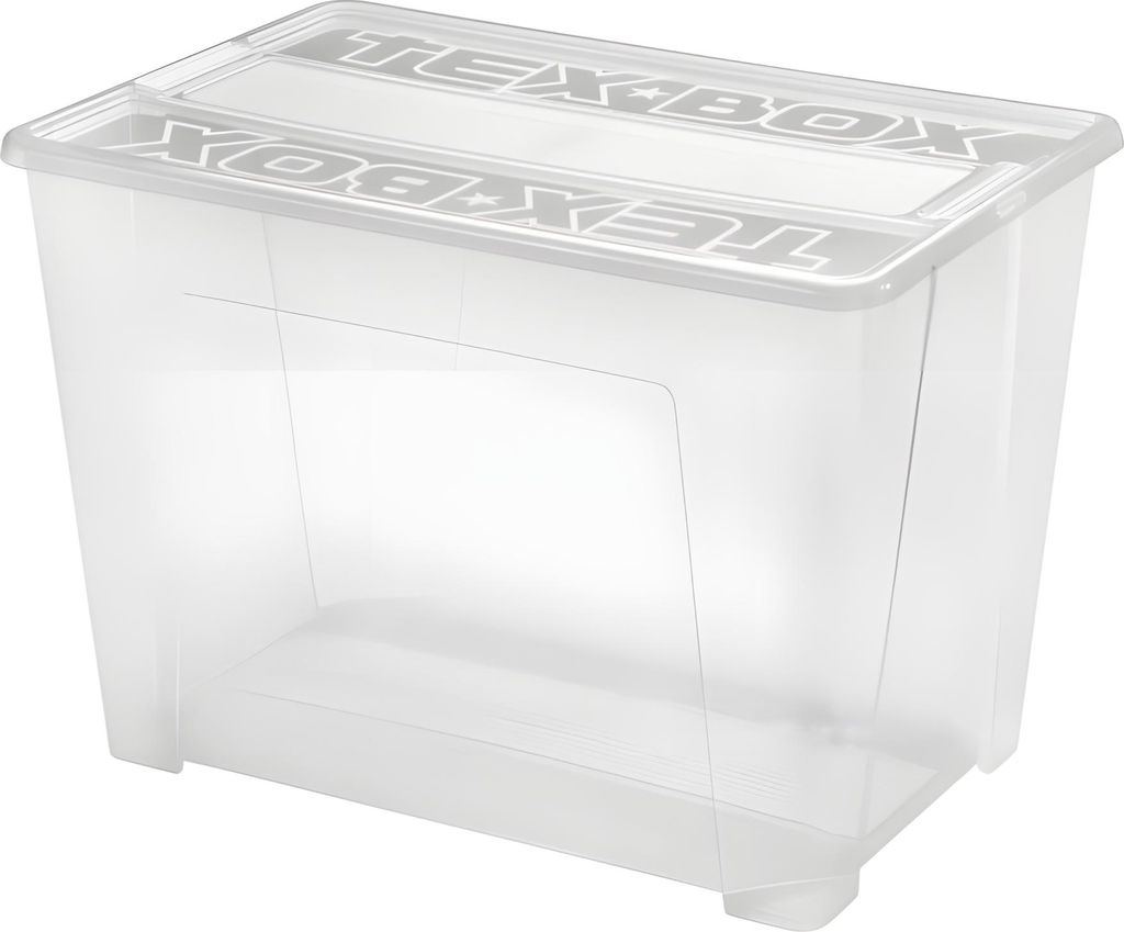 Aufbewahrungsbox TexBox mit Deckel transparent 57x38x40,5cm Produktbild 