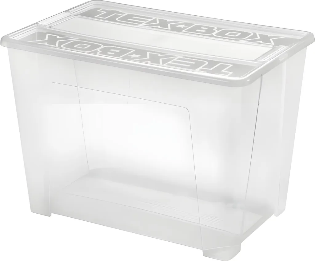 TexBox Boîte de Rangement Transparente avec Couvercle 57x38x40,5cm