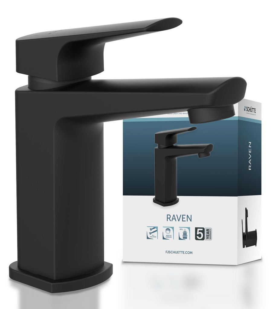 SCHÜTTE Waschbeckenarmatur RAVEN, Badarmatur mit PopUp Produktbild 