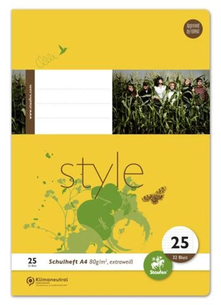 Staufen Style Quaderno A4 LIN25 Professionale 80g/mq 32 Fogli