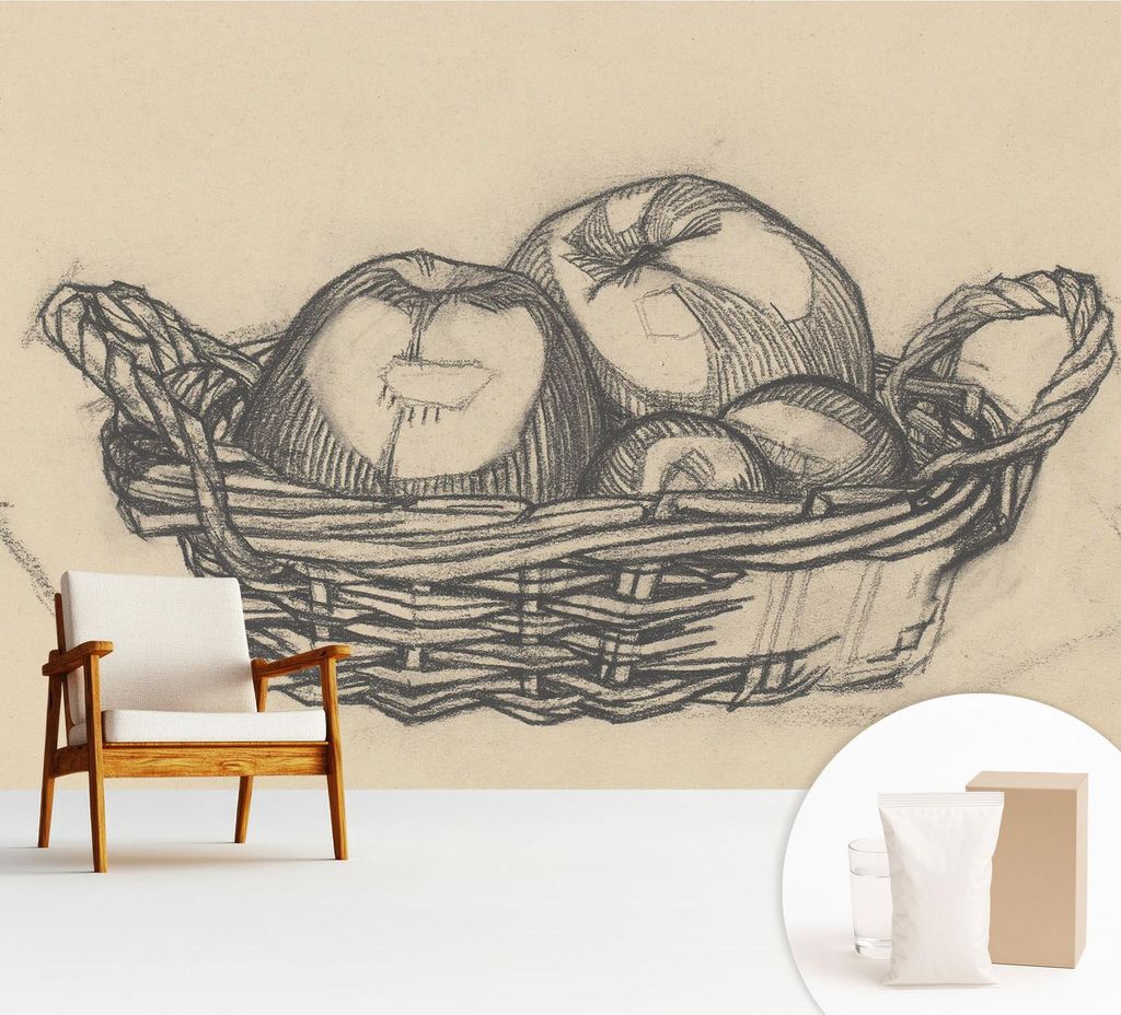 Fototapete - 312x219 cm - Tapete - Wandtapete - Wandbilder - Dekofolie - Tapete Folie - Wand - Dekoration - Wohnzimmer - Obstkorb