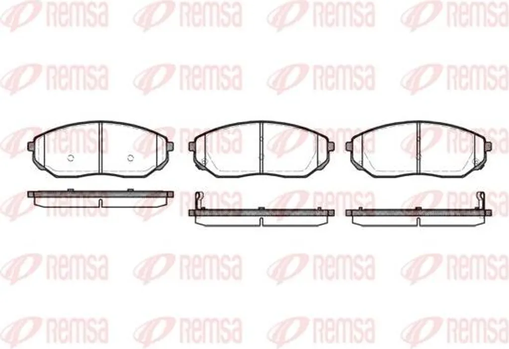 Plaquettes de frein REMSA 1041.02 pour Sorento - Qualité OE 3EE0058101