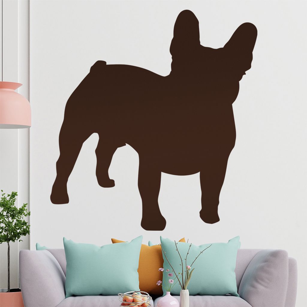 KIWISTAR Französische Bulldogge Silhouette Wandtattoo in 6 Größen - Wandaufkleber Wall Sticker - Dekoration, Küche, Wohnzimmer, Schlafzimmer, B...