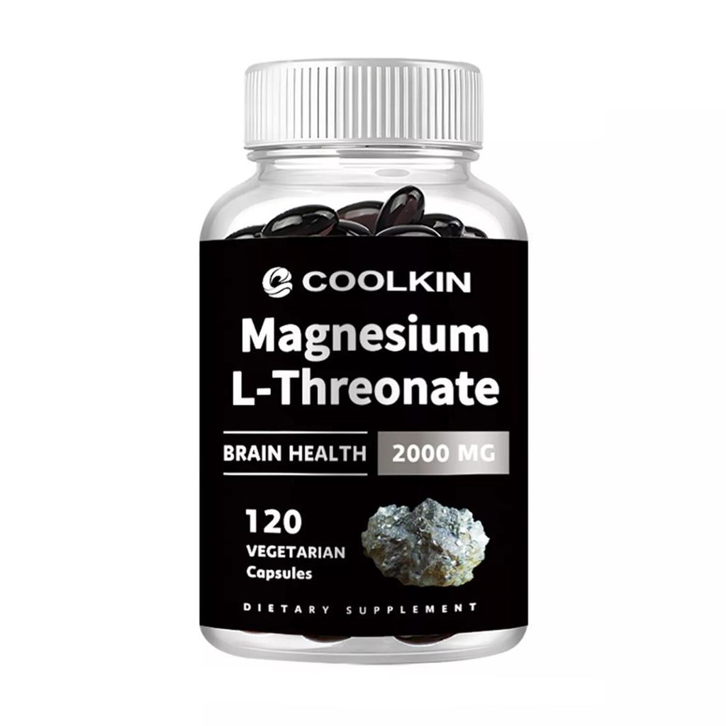 Magnesium L-Threonate 2000mg (120 Kapseln) Nahrungsergänzungsmittel, Gehirn, Gedächtnis, Nervensystem