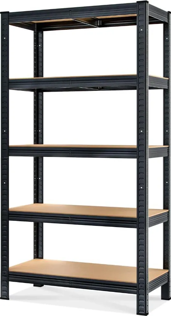 Étagère HEAVY charges lourdes 875kg noir 90x40x180cm pour garage
