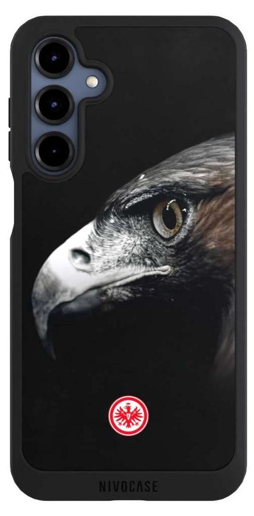 NIVOCASE Handyhülle für Samsung Galaxy A16 5G Hülle NIVOpure Case Schwarz Europameisterschaft Eintracht Frankfurt Offizielles Lizenzprodukt